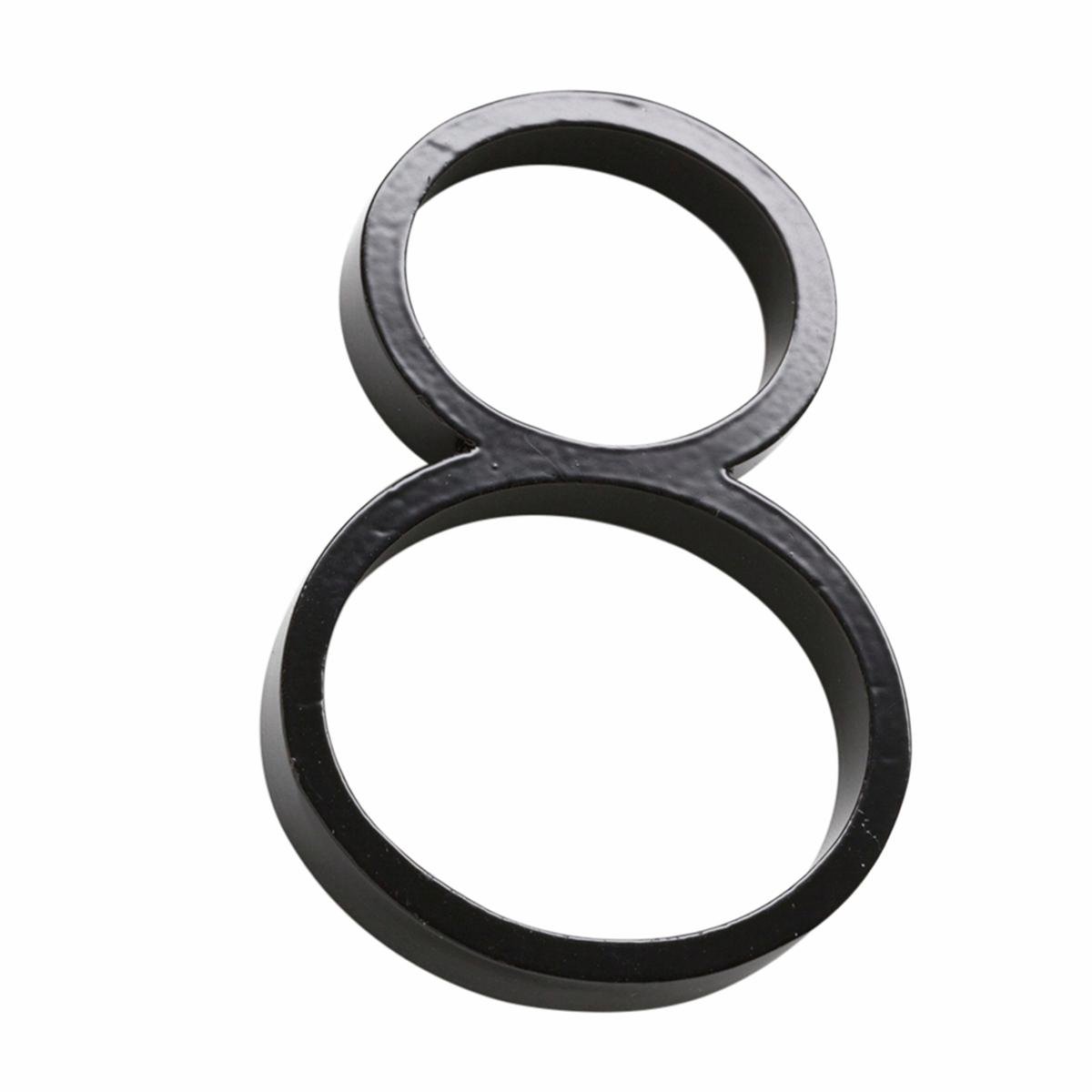 Sandleford Slimline House Number 8 120mm Black Steel, Powder Coated Weather Resistant