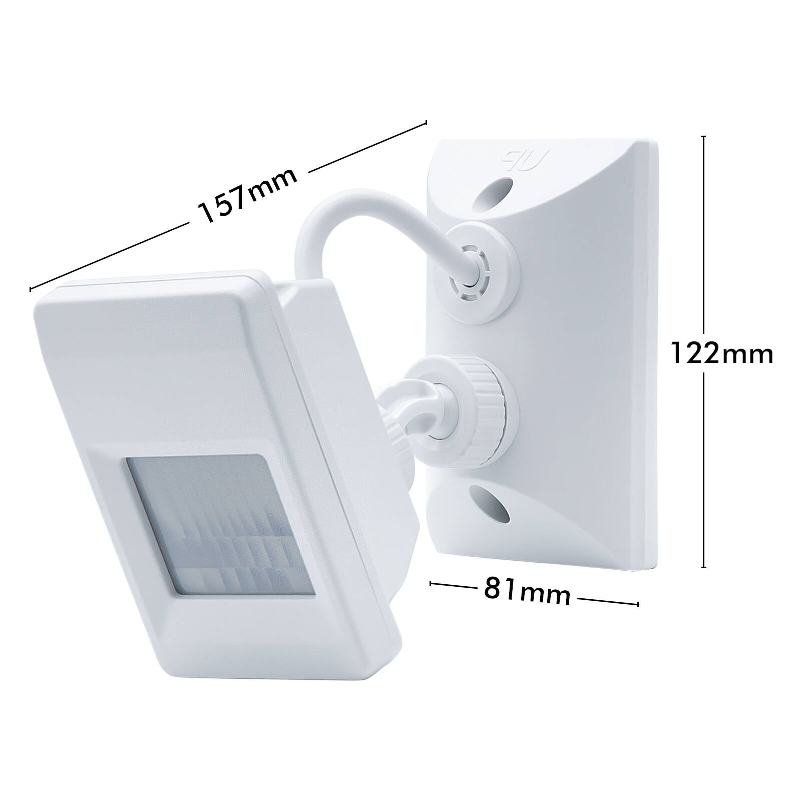 DETA Wall Mounted PIR Security Sensor, IP66, 240V, 18m Range, 120 Degree, White DET099