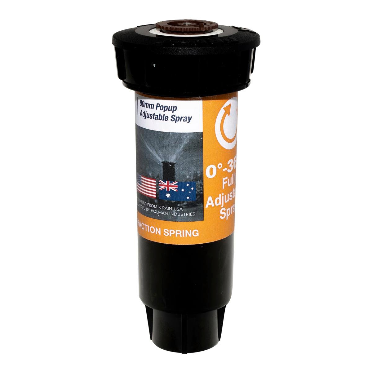 K-Rain 80mm Adjustable PRO-S Popup Sprinkler, 0-360 Spray, 3m Radius