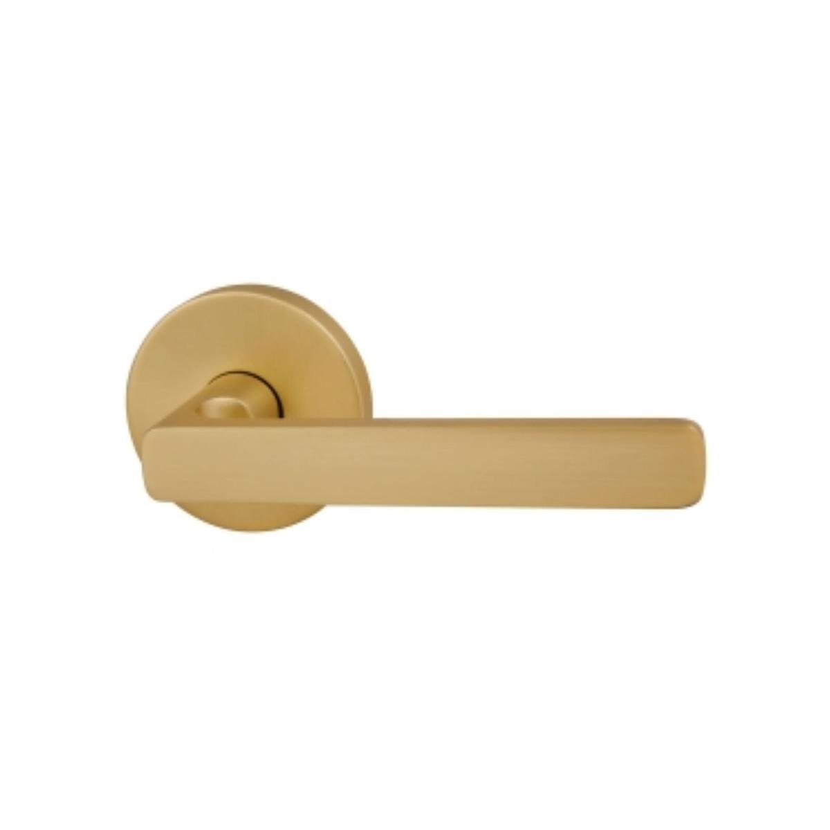 Gainsborough Avant Rivera Satin Brass Passage Lever Set, Interior
