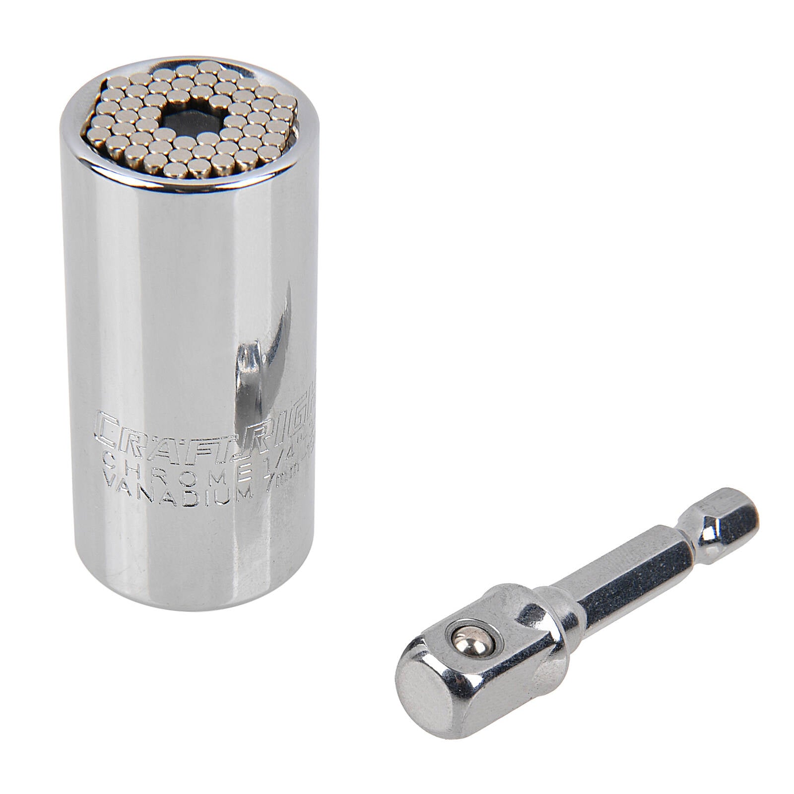 Craftright 2 Piece Universal Sockets Set - 7-19mm Self-Adjusting, Chrome Vanadium