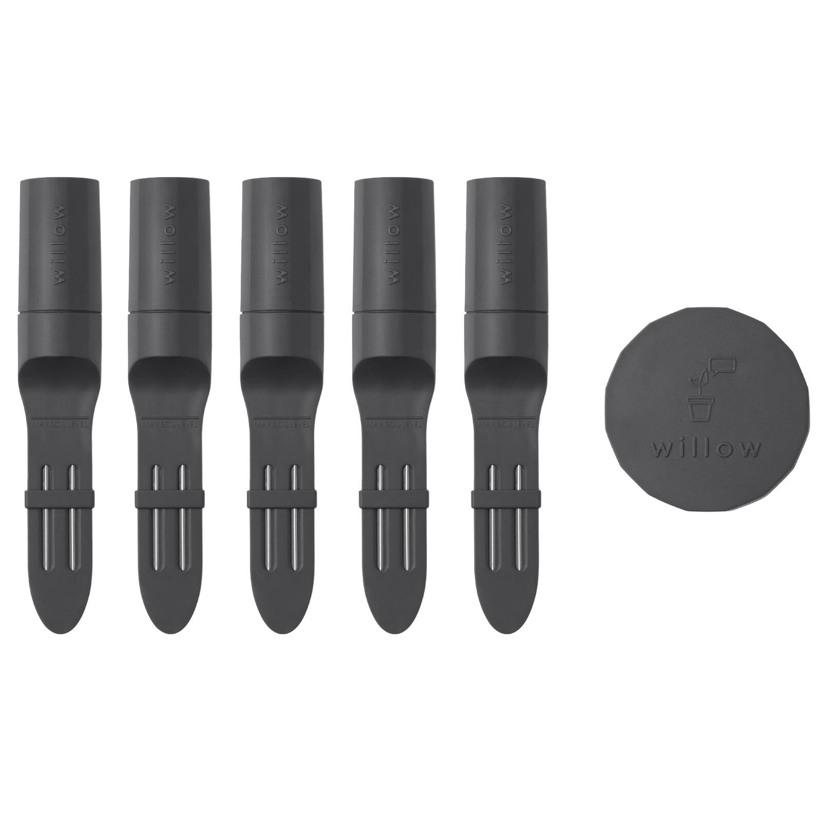 Plant with Willow Smart Indoor Plant Sensor Urban Jungle Pack Charcoal, 5 Sensors