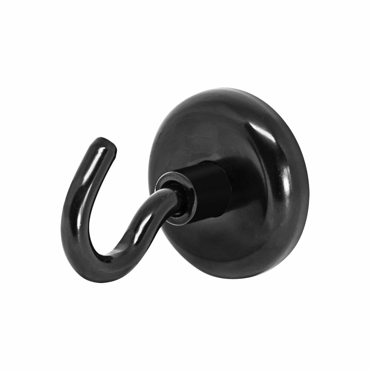 Pinnacle 36mm Gloss Black Steel Magnetic Hook 4 Pack