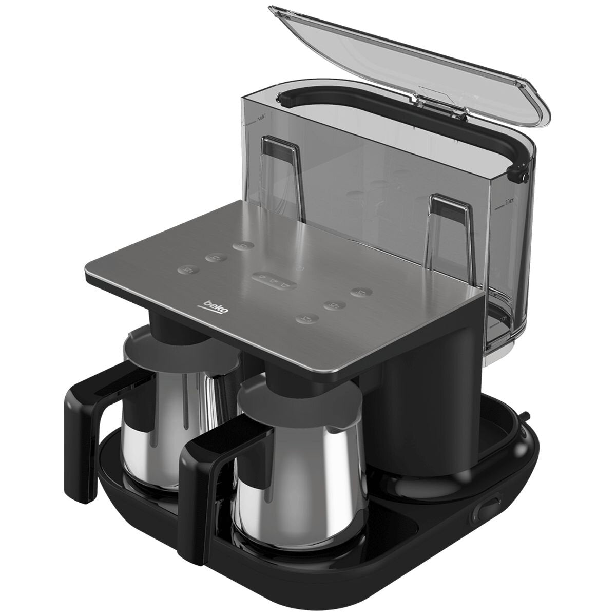 Beko Double Turkish Coffee Machine - Up to Six Cups, 1.5L Water Tank, Induction Heating - TKM8961A
