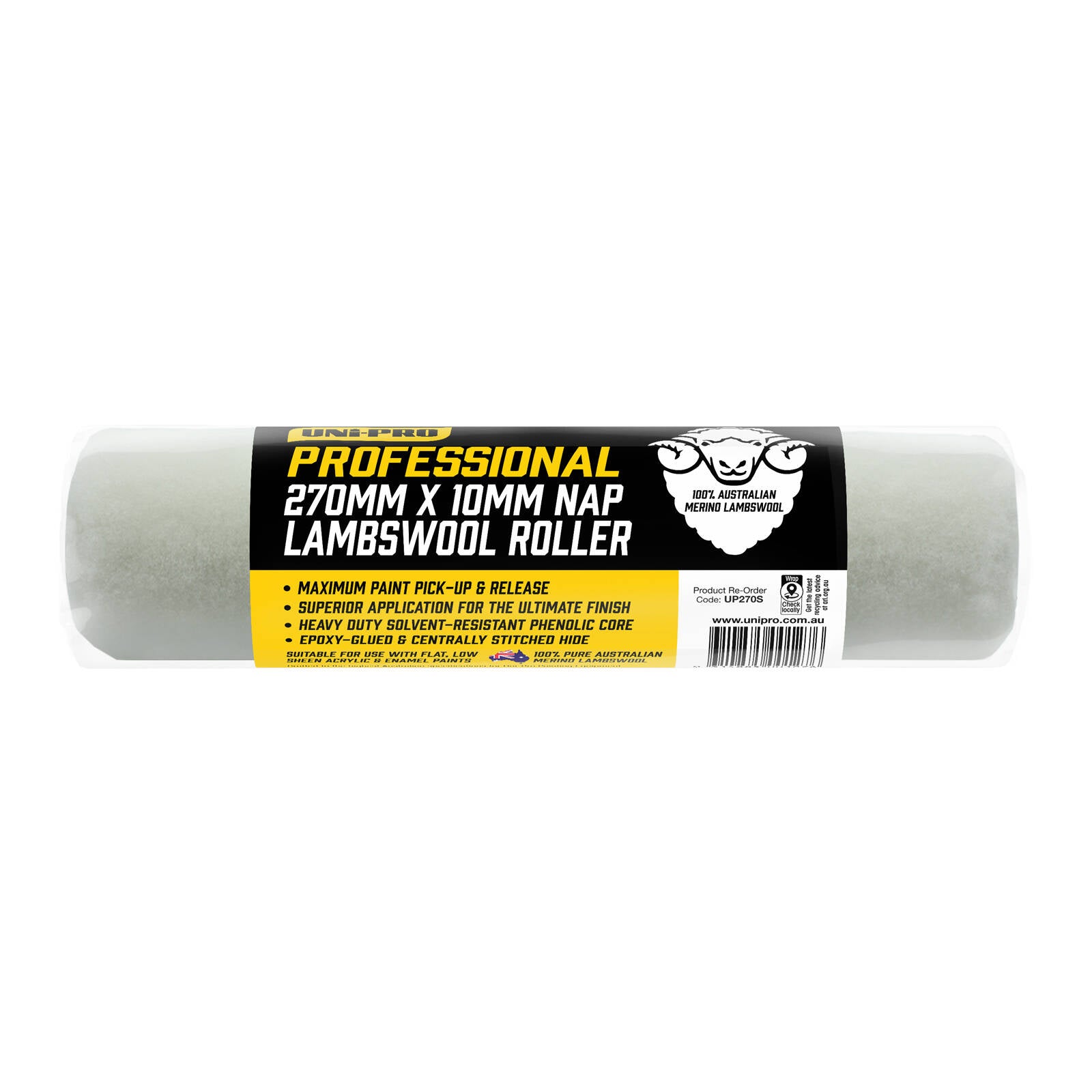 UNi-PRO Professional 270mm Sheepskin Roller Cover 10mm Nap