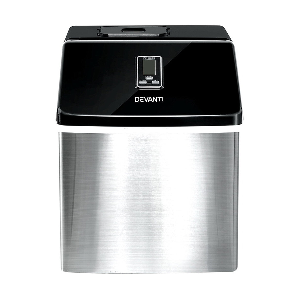 Devanti Portable Ice Cube Maker 3.2L Stainless Steel - SuperSaverAU - view 1