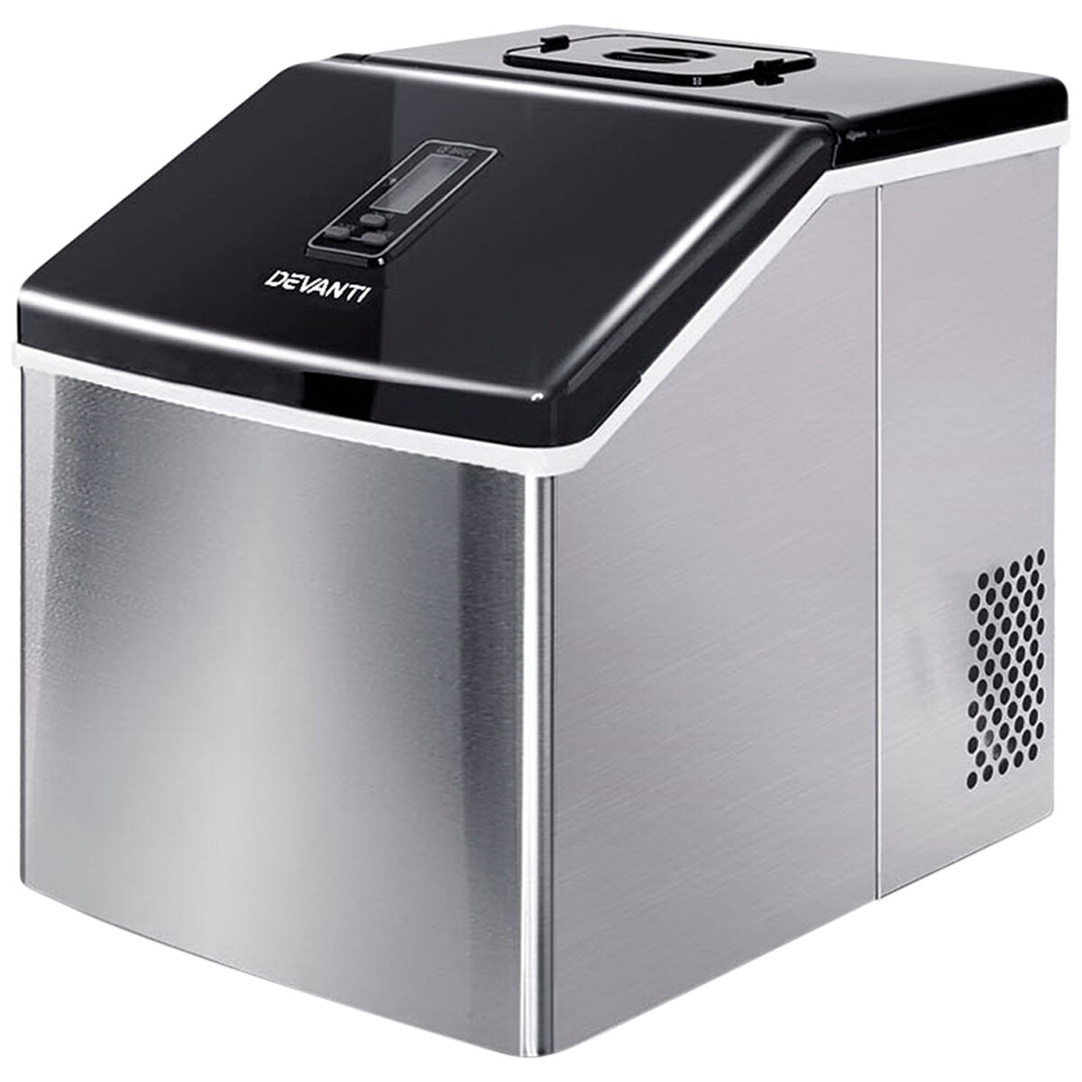 Devanti Portable Ice Cube Maker 3.2L Stainless Steel - SuperSaverAU - view 2