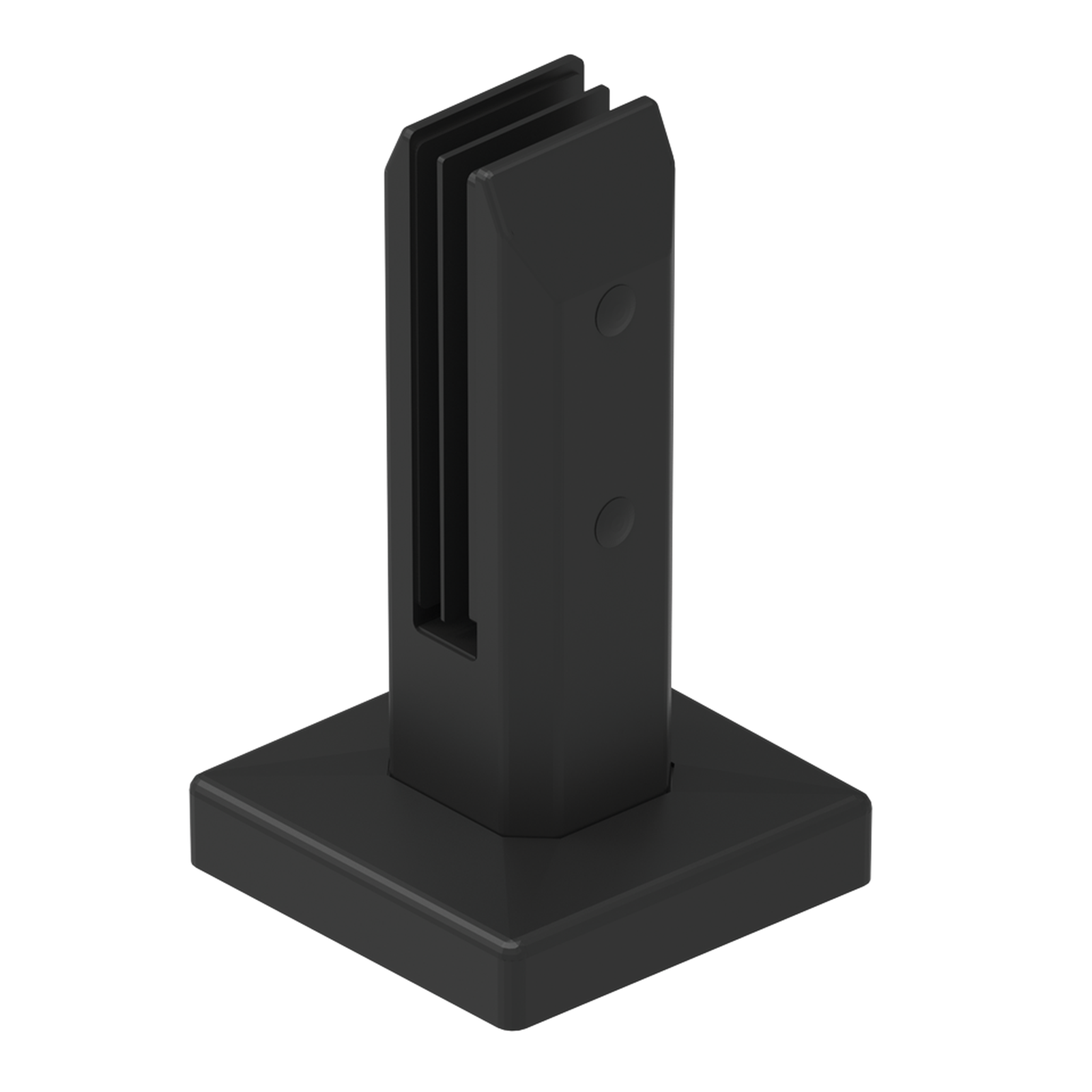 ProtectorAl 95 x 95 x 162mm Black 2205 Duplex Stainless Steel Glass Fence Chisel Spigot 2 Pack