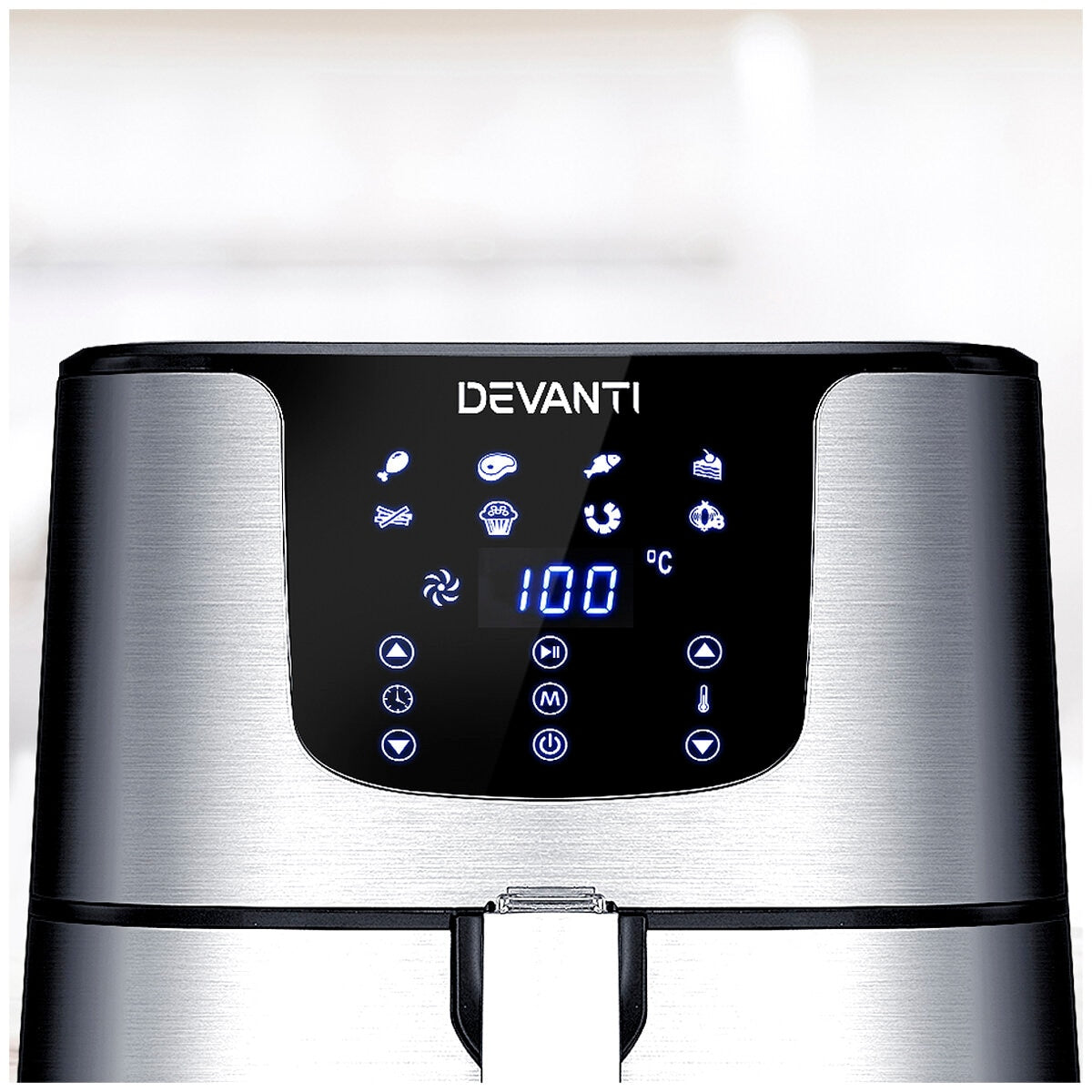Devanti 7L Digital Air Fryer Silver AF-K-G-5T6-SS - SuperSaverAU - view 4