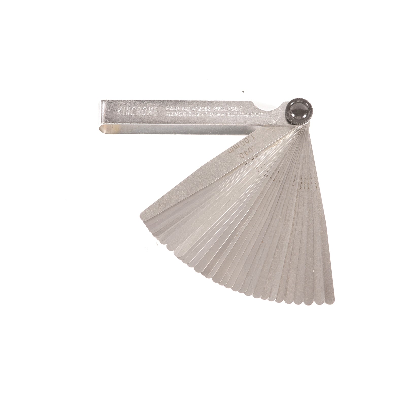 Kincrome 32 Blade Feeler Gauge, Dual Metric/Imperial, 105mm Cr-V, Grey