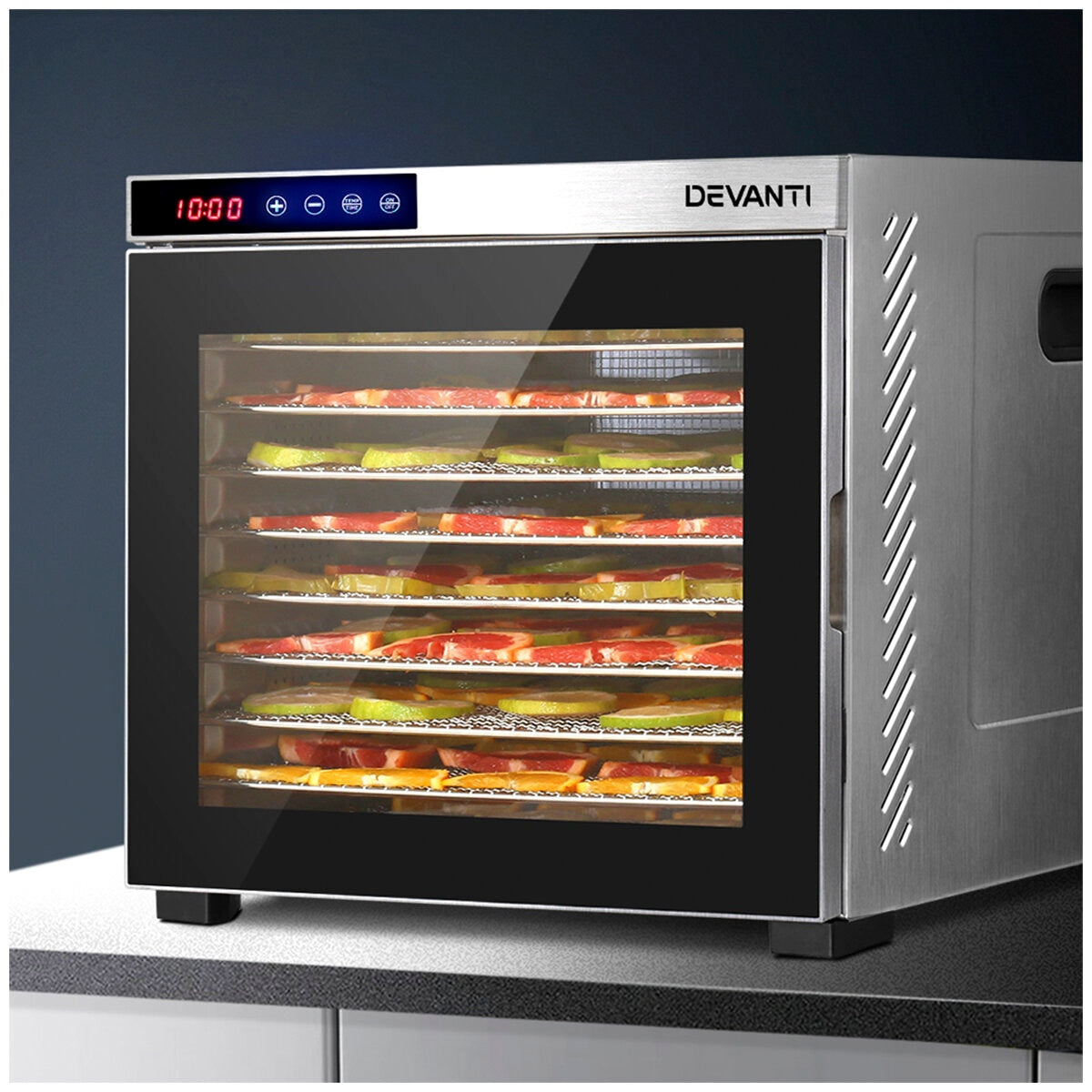 Devanti 10 Tray Food Dehydrator Stainless Steel - SuperSaverAU - view 4