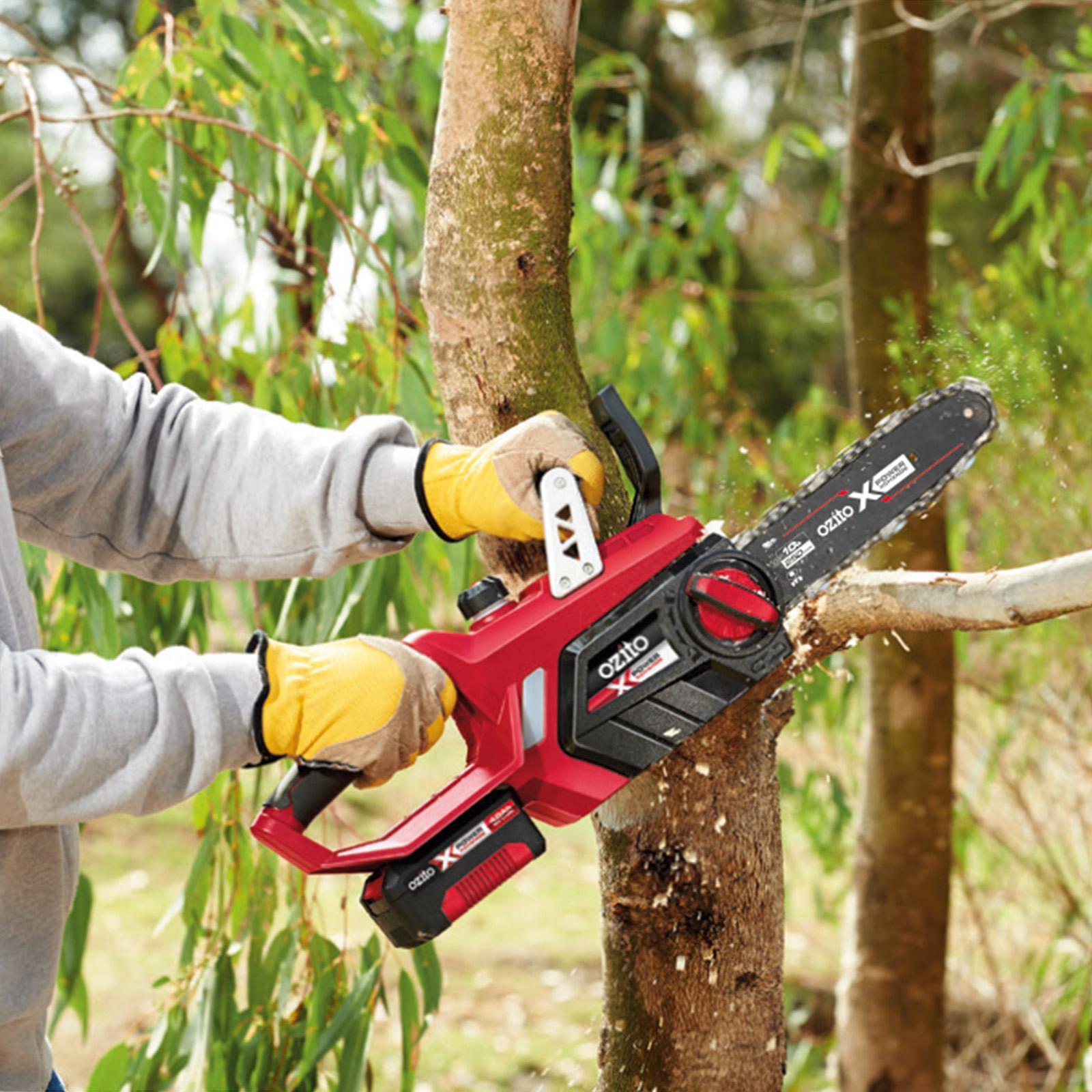 Ozito PXC 18V Cordless Chainsaw 250mm Kit Chain Brake PXCCSK-418