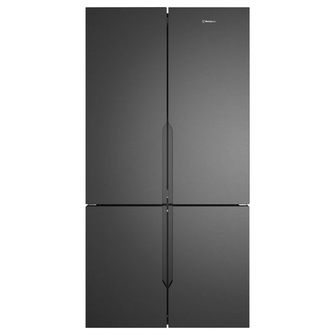 Westinghouse 564L Quad French Door Fridge - Matte Black, Multi-Flow Airflow, SpillSafe Shelves - WQE5600BB