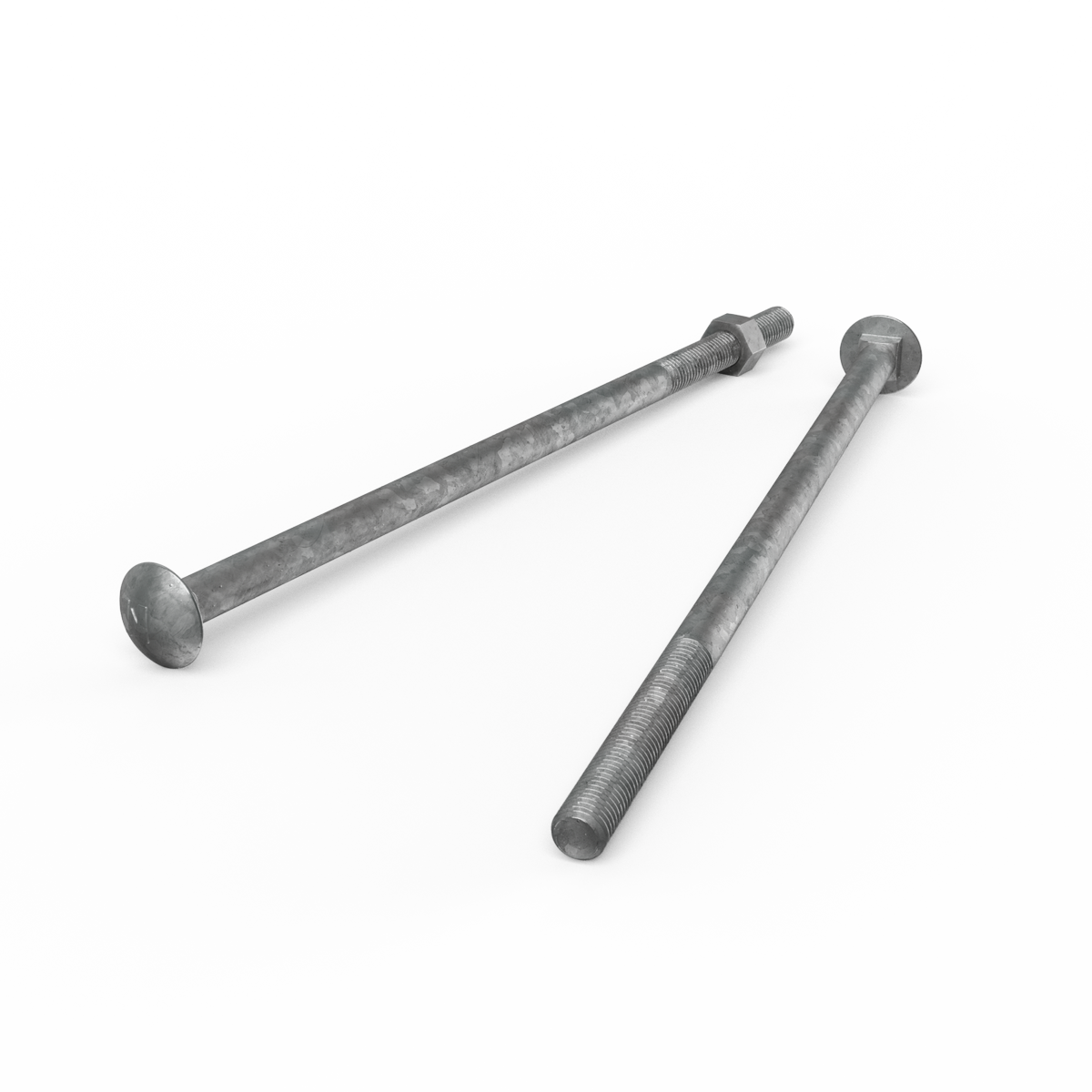 Zenith Hot Dip Galvanised Cup Head Bolts Nuts M12 x 300mm Durable - SuperSaverAU - view 1