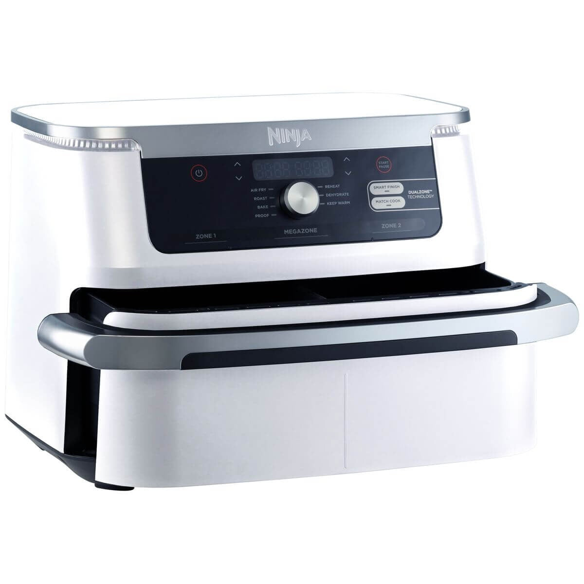 Ninja XXXL FlexDrawer Air Fryer 10.4L - DualZone, Smart Finish, Match Cook - White - AF500WHANZ
