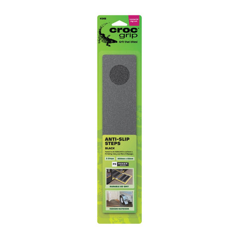 Croc Grip Black Anti-Slip Steps 300mm x 65mm 3 Pack Durable Safety - SuperSaverAU - view 1