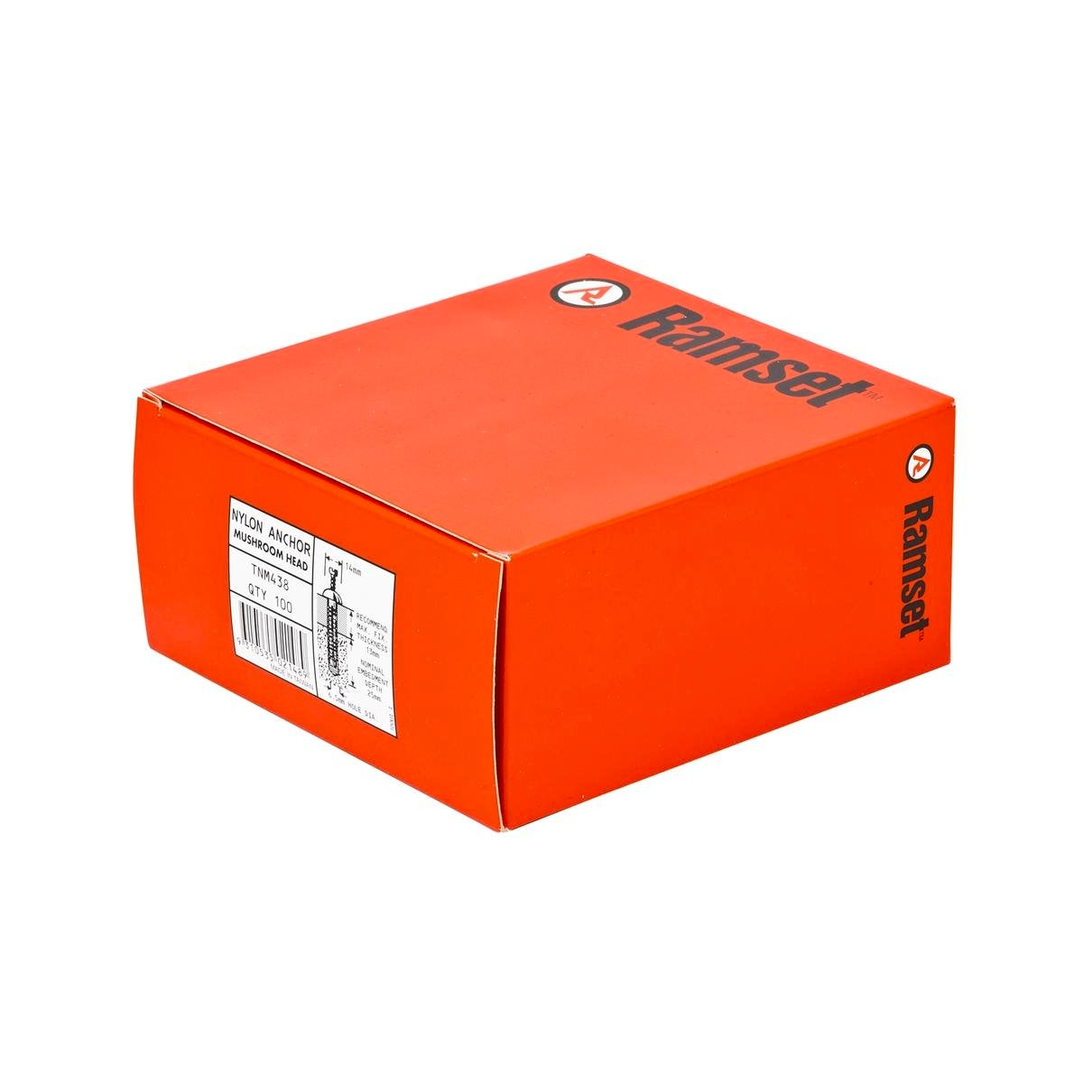 Ramset 6.5 x 38mm Mushroom Head Nylon Anchor - 100 Pack