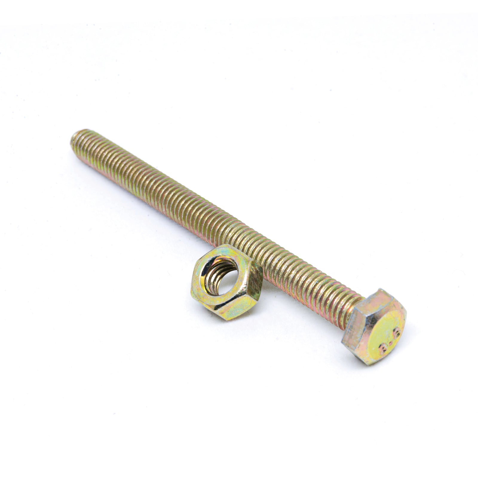 Pinnacle M10 x 75mm Hi-Tensile Hex Bolt and Nut - Yellow Zinc, 2 Pack
