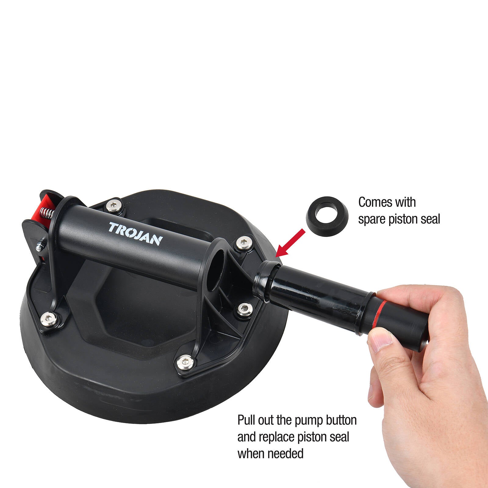 Trojan Vacuum Suction Lifter with Anti-Slip Rubber Pad