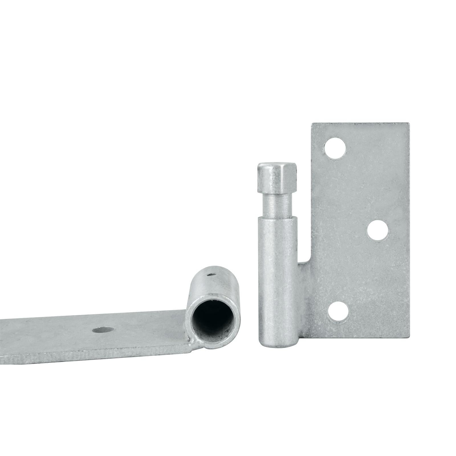 Pinnacle Hardware 16mm Galvanised RH Long Strap Security Gate Hinge, 2 Pack, Anti-Lift