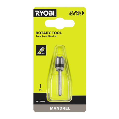 Ryobi Rotary Twist Lock Mandrel for Tool-Free Accessory Changes