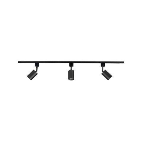 Brilliant Black Naj 3 Light Track and Spotlight Kit - 3 x 7W - 1m - Matt Black - Adjustable - SuperSaverAU - view 1