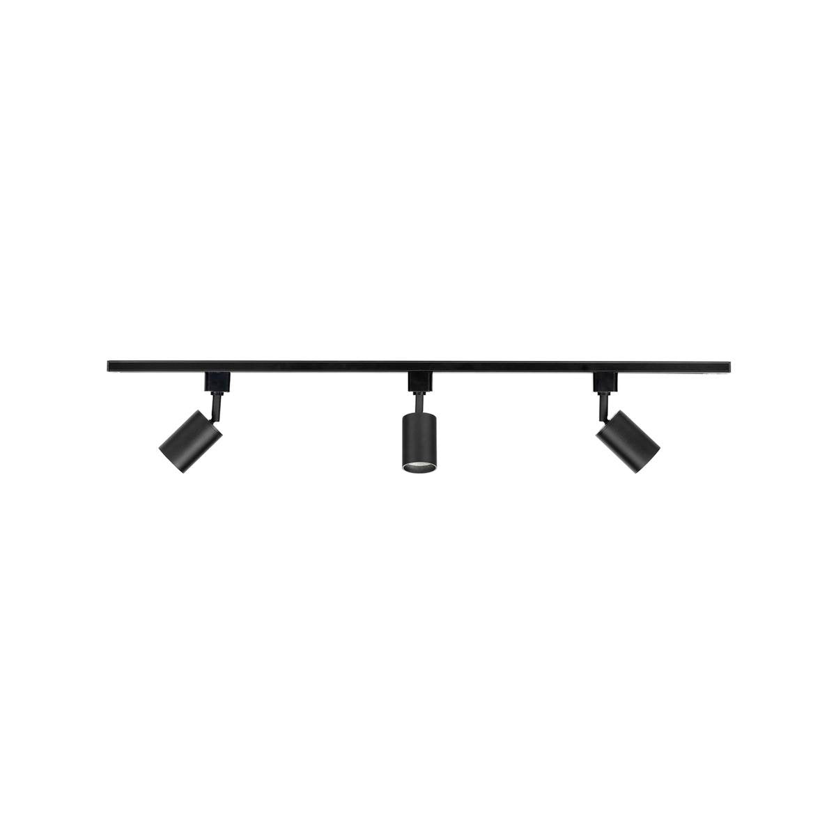 Brilliant Naj Matt Black 3 Light GU10 1m Track & Spotlight Kit 35W 240V 21686/06