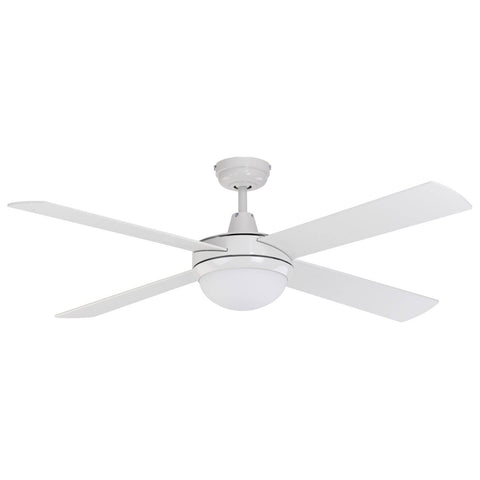 Mercator 130cm Grange 4 Blade Ceiling Fan with Light - White, 3 Speed, FC032134WH