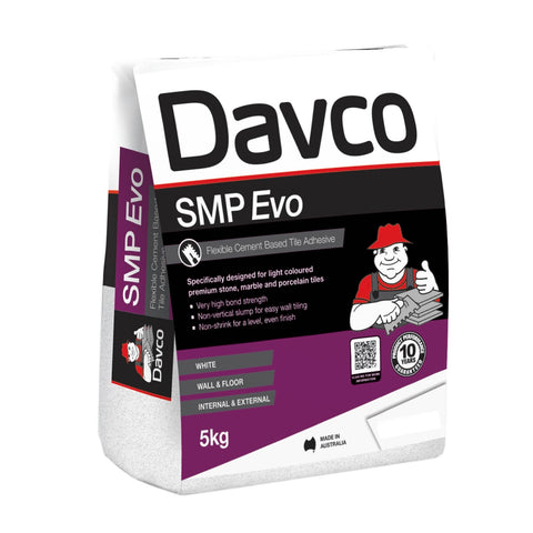 Davco 5kg White SMP Evo Cement-Based Tile Adhesive 1435105