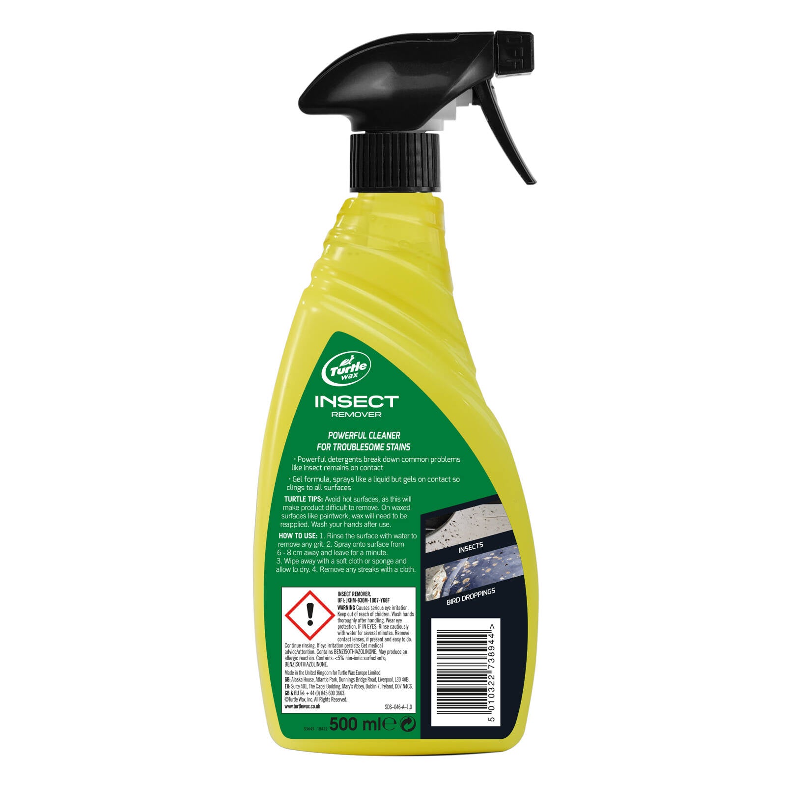 Turtle Wax Insect Remover 500ml Bug & Sap Pre-Wash Spray