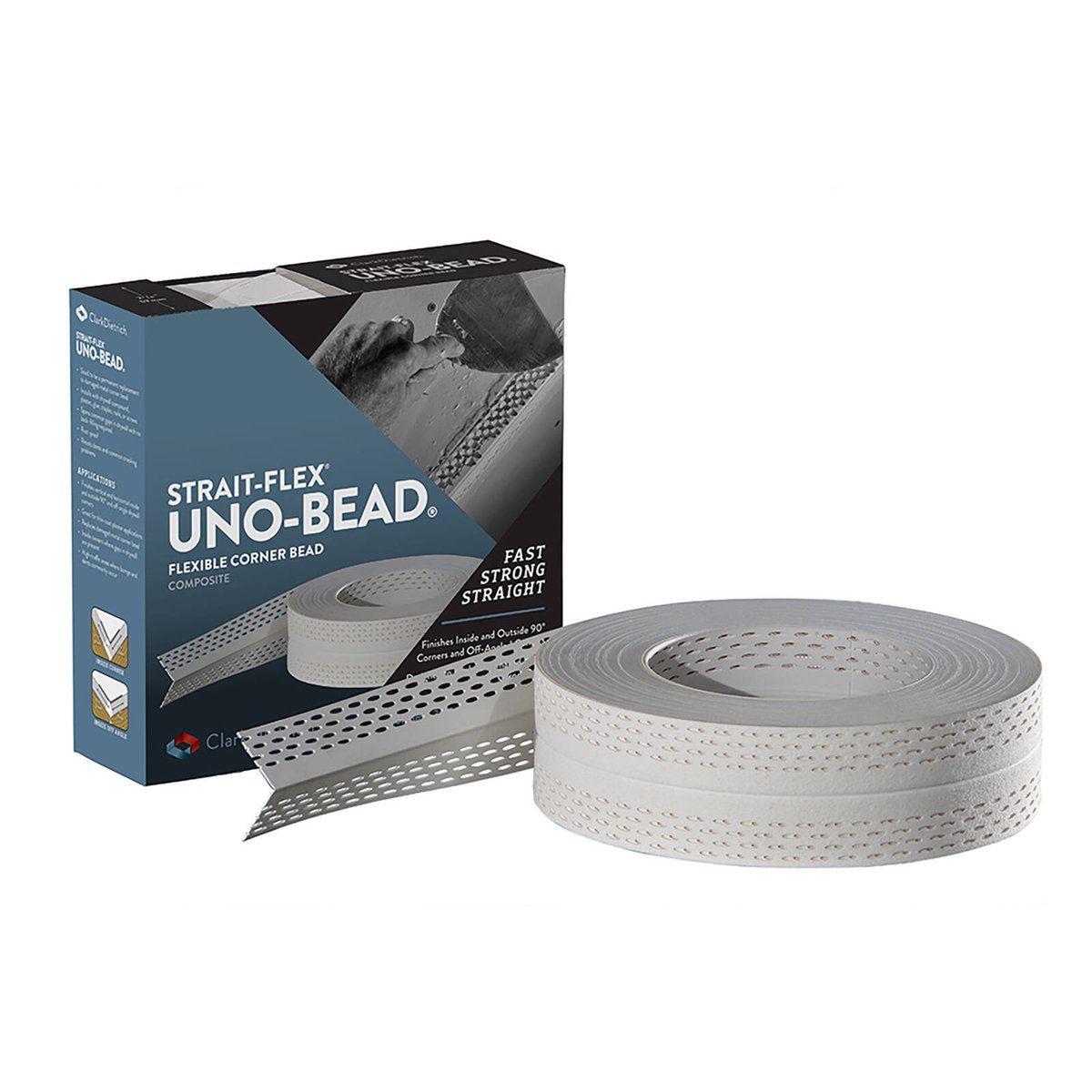 Strait-Flex Uno-Bead Steel Bead on a Roll, PVC, Inside & Outside Drywall Corners
