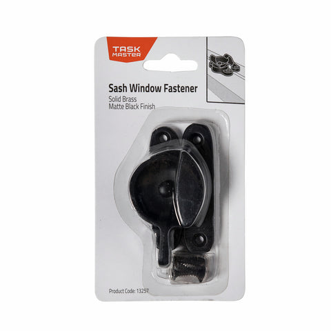 Taskmaster 80mm Solid Brass Matte Black Sash Fastener