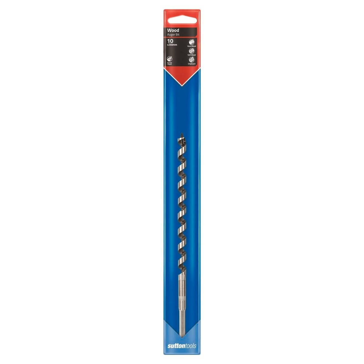 Sutton Tools Medium Auger Bit 250 x 10mm Steel Fast Drilling - SuperSaverAU - view 1