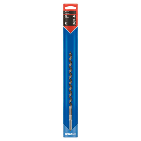 Sutton Tools 250 x 10mm Medium Auger Bit Steel for Fast Timber Drilling