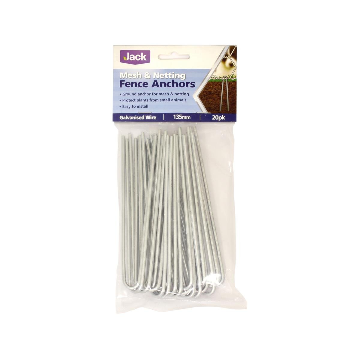 Jack Mesh Fence Anchors 20 Pack - Ground Anchor - Galvanised Wire - Durable - SuperSaverAU - view 1