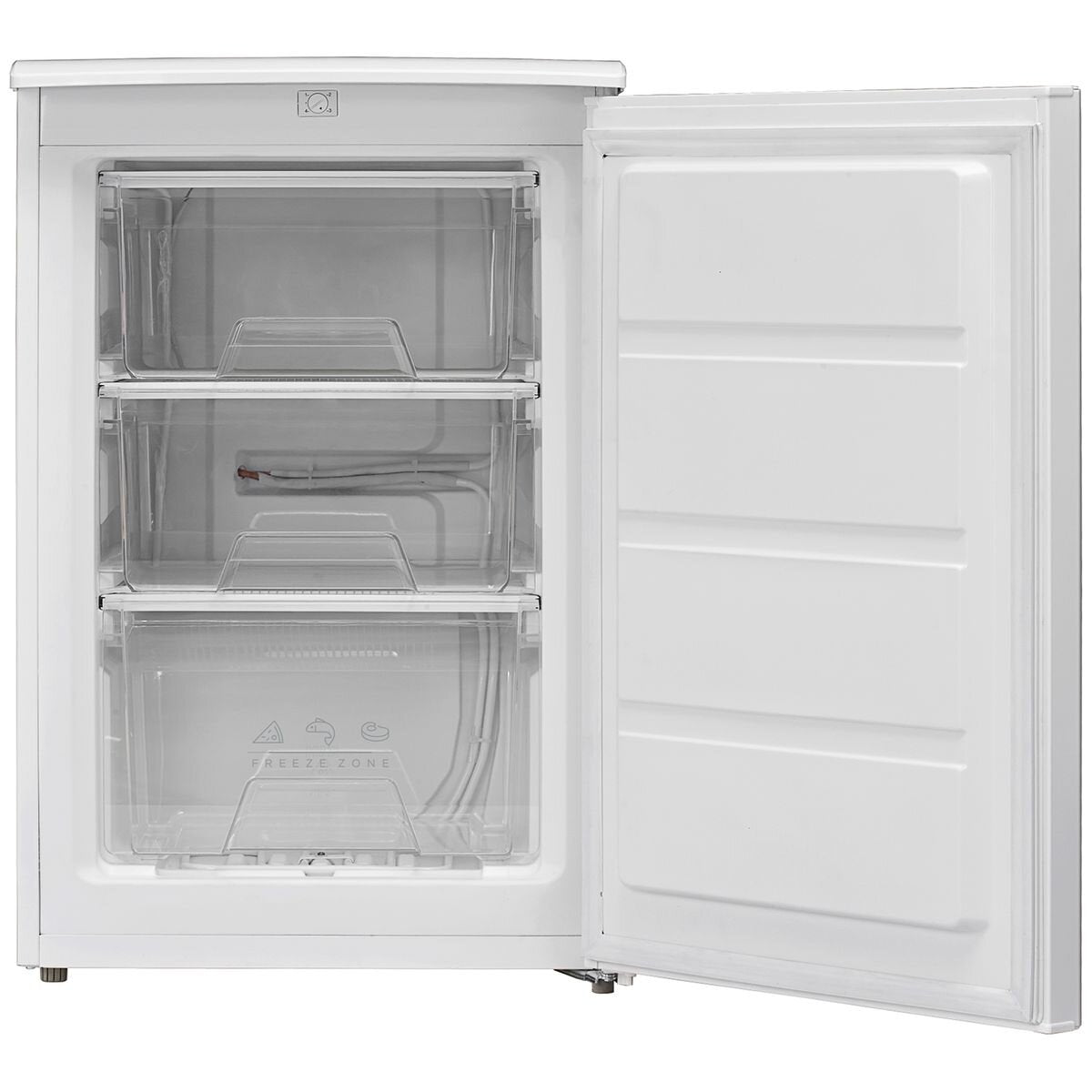 Esatto 88L bar freezer - white, reversible door, 4 star energy rating, smooth-glide drawers - EUF88W