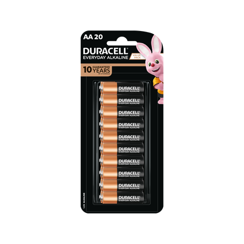 Duracell Everyday Alkaline AA Battery 20 Pack - Long-Lasting Power - Copper & Black - SuperSaverAU - view 1