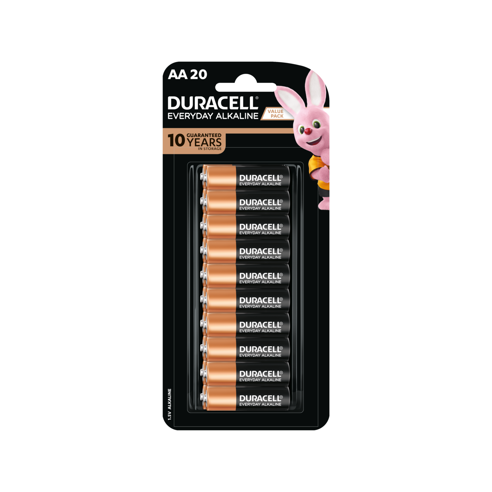 Duracell Everyday Alkaline AA 1.5V Batteries - 20 Pack