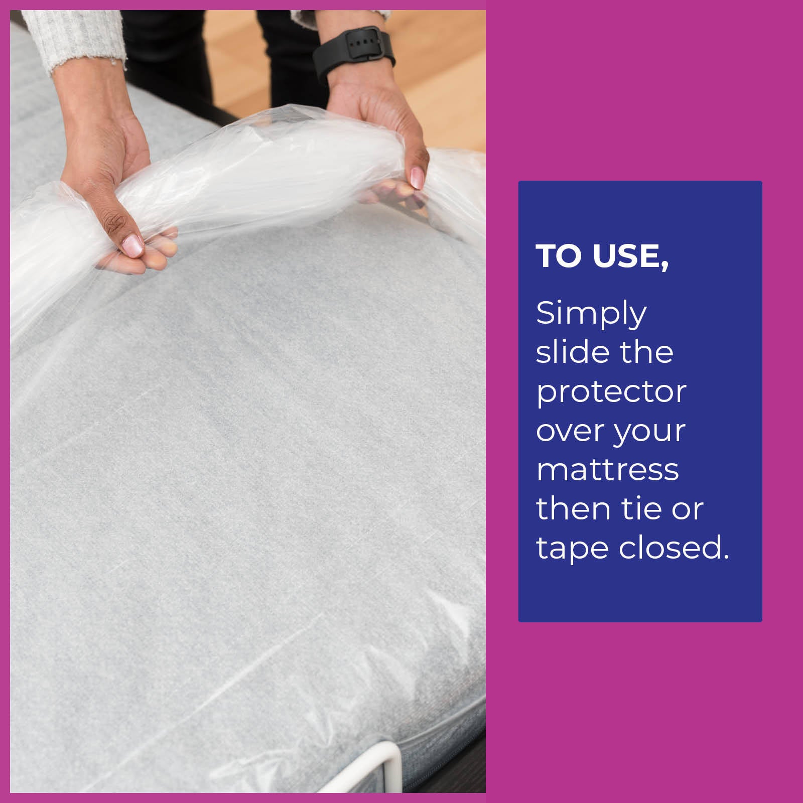 Packz Clear Plastic King Mattress Cover 2550 x 1850 x 350mm