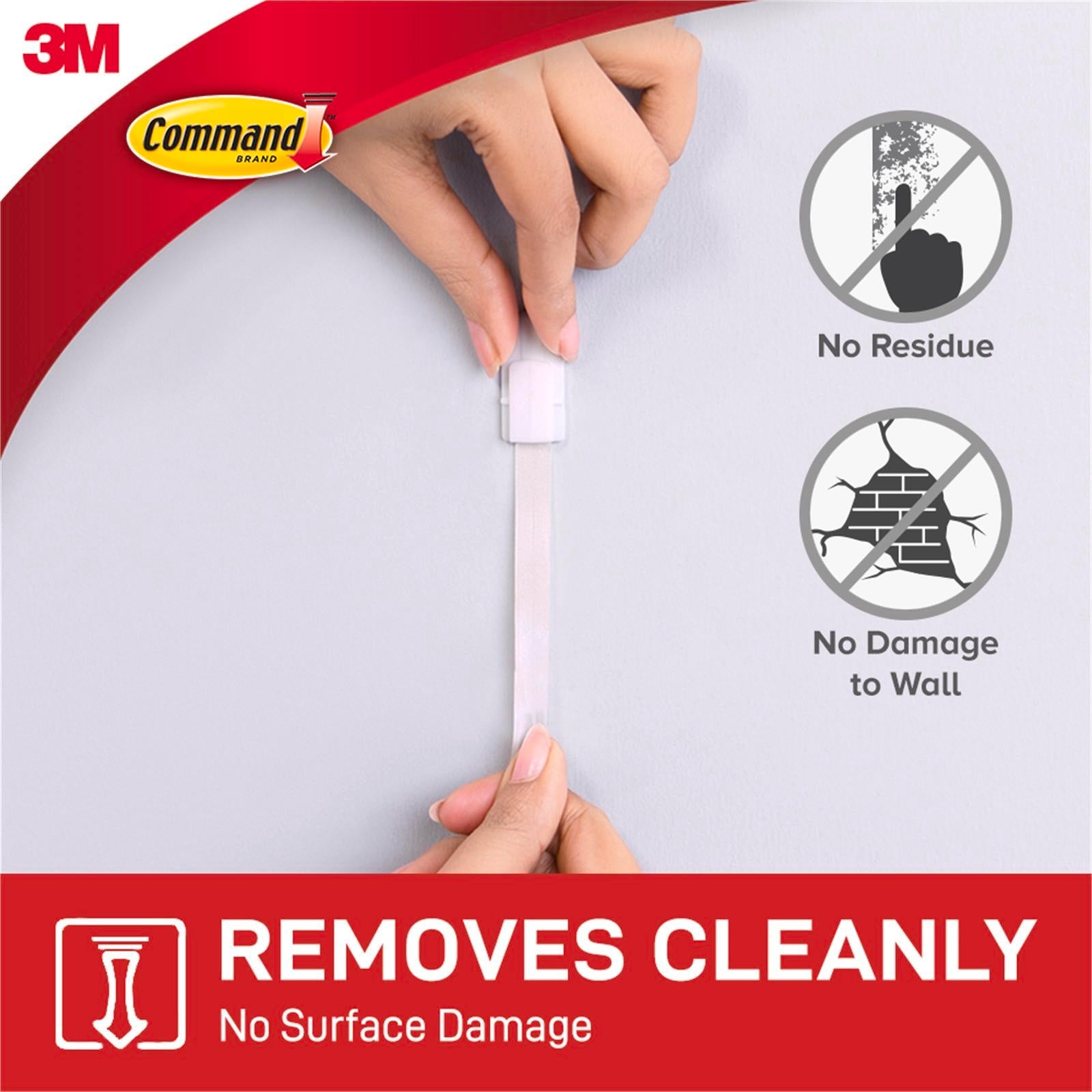 Command Medium White Plastic Adhesive Wall Hooks 6 Pack 1.3kg