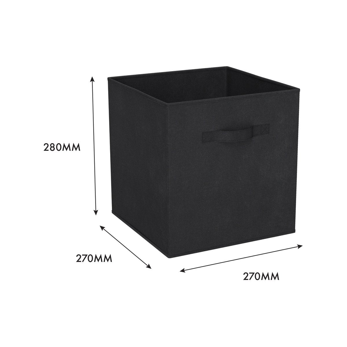 Flexi Storage Clever Cube Compact Fabric Insert 270 x 270 x 280mm Black