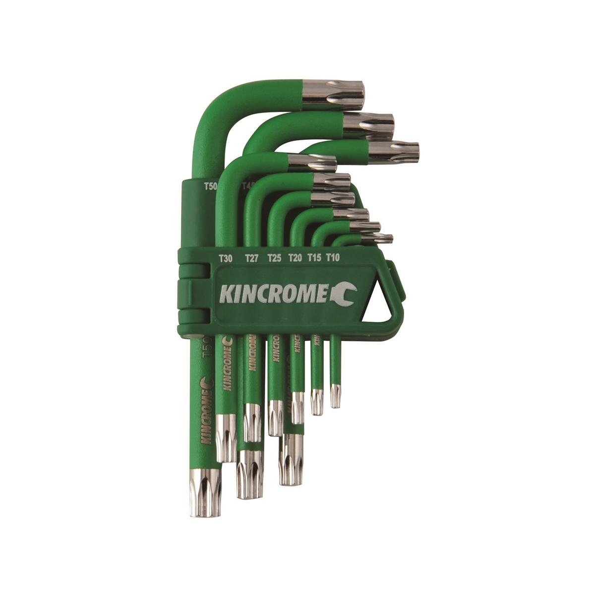 Kincrome 9 Piece Torx Key Set, Short Series, Chrome Vanadium Steel with Case