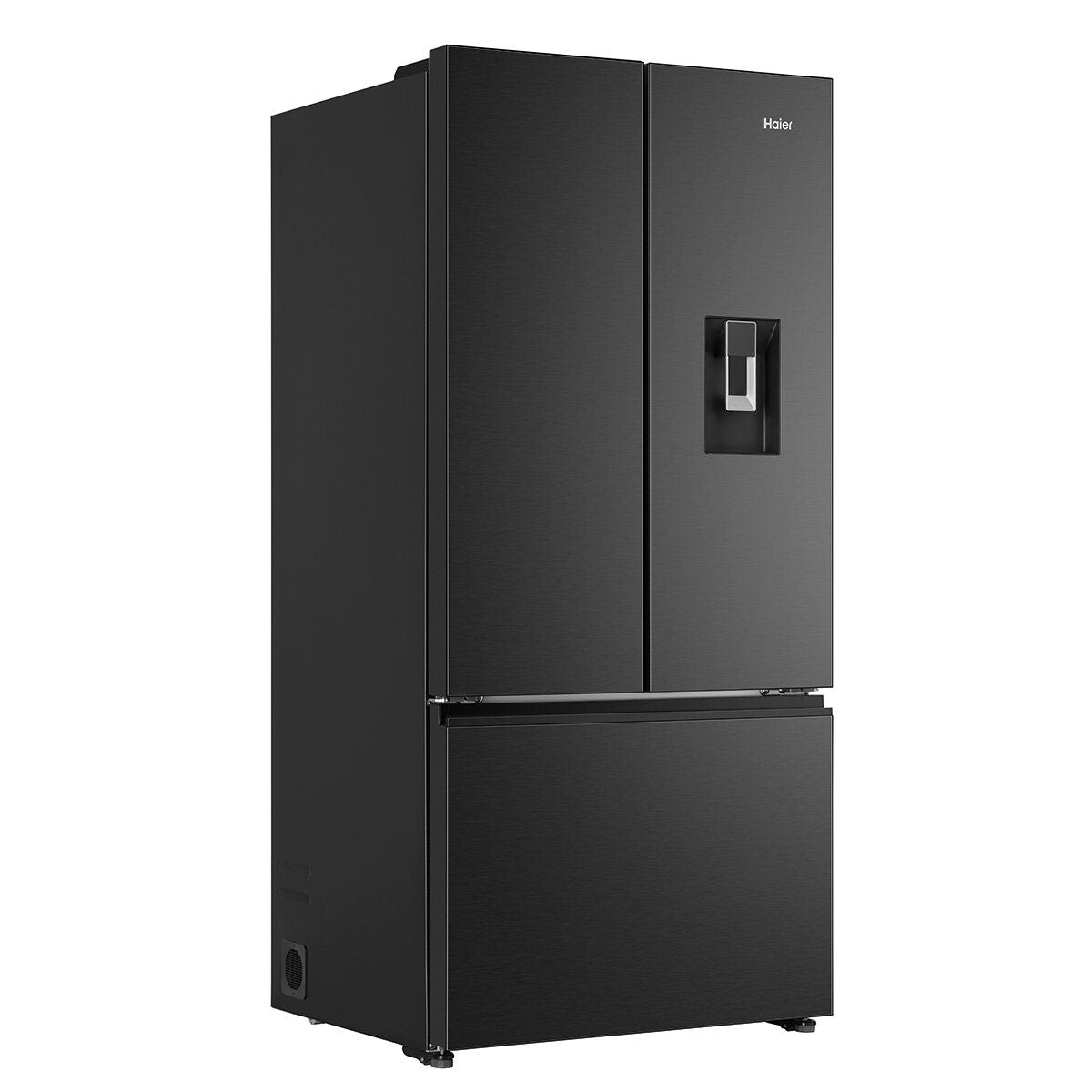 Haier 509L French Door Fridge - Black - Non-Plumbed Water Dispenser - 5 Star Energy - HRF510FHC