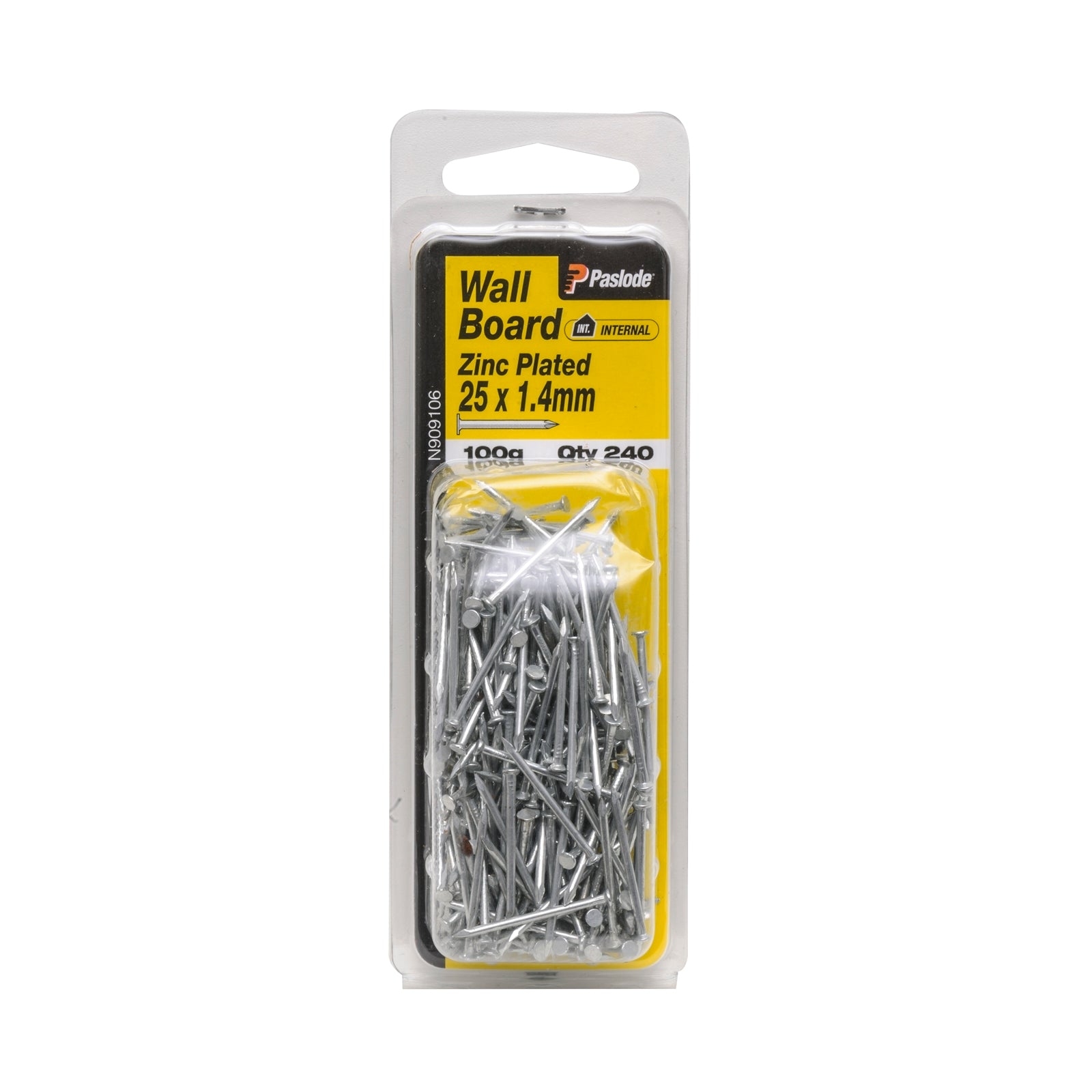 Paslode Wallboard Nails 25 x 1.4mm Zinc Plated 100g 240 Pack