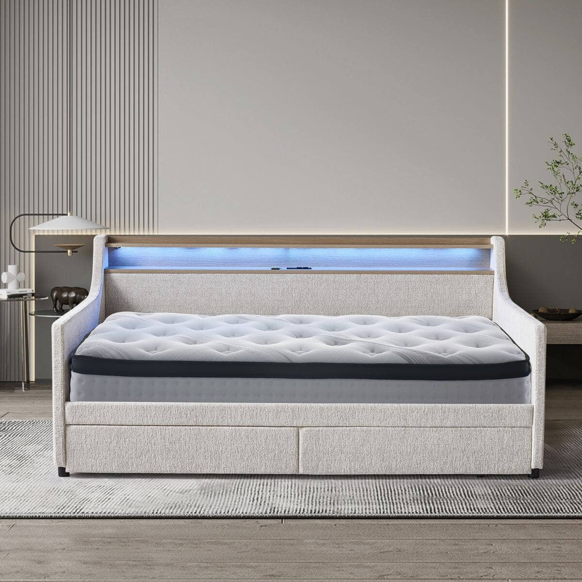 Ostro Furniture Serena Plush Single Mattress - 25cm Pocket Springs - Reinforced Edge - 35000000