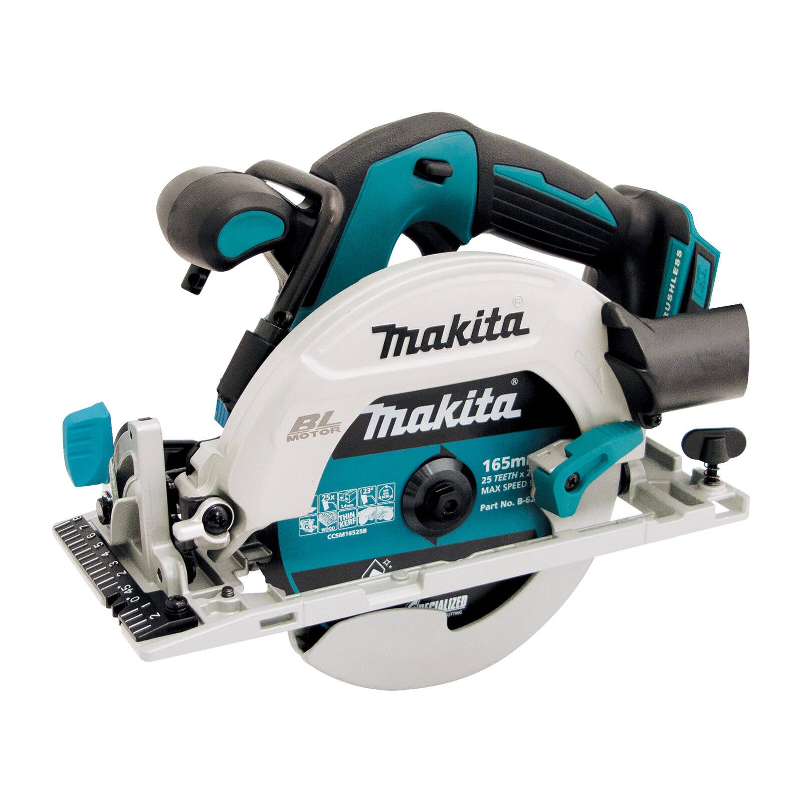 Makita 18V LXT 165mm Brushless Circular Saw DHS680Z - Skin Only, Cordless with Magnesium Base