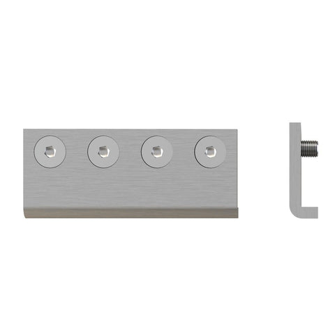 Rolltrak Satin Nickel Plated Steel Barn Door Track Joiner