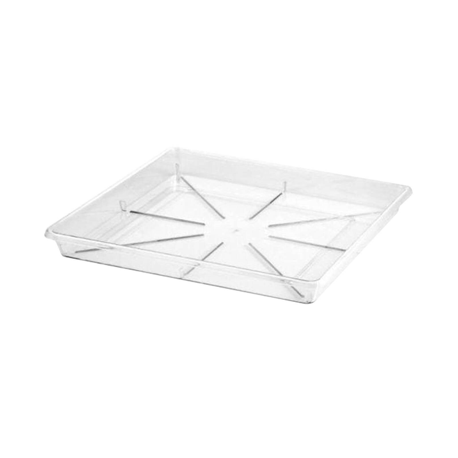Eden 330mm Clear Porto Polypropylene Square Planter Saucer