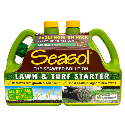 Seasol Lawn and Turf Starter Twin Pack - 2 x 2L - Brown - 4L - SuperSaverAU - view 1
