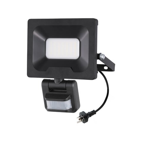 Arlec 24W 240V Grid Connect Smart CCT LED Security Sensor Floodlight, 2500lm Motion Sensing Dusk to Dawn MAL352HA